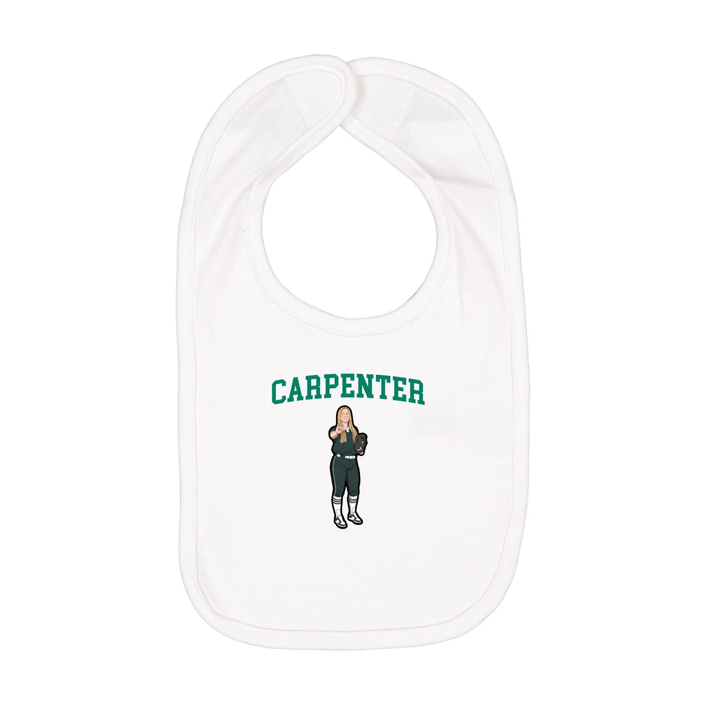Infant Bib — Shirsey in White
