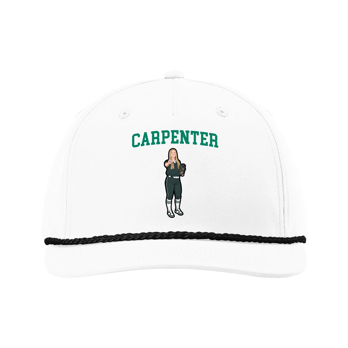 Five-Panel Classic Rope Cap — Shirsey in White