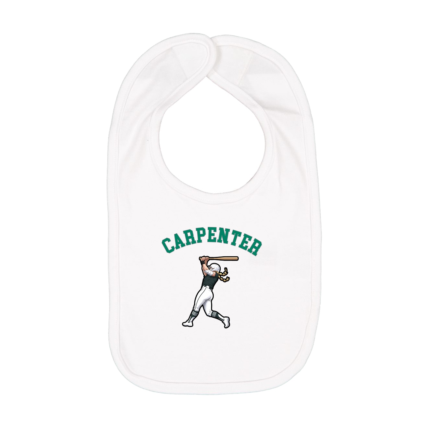Infant Bib — Shirsey Arch in White