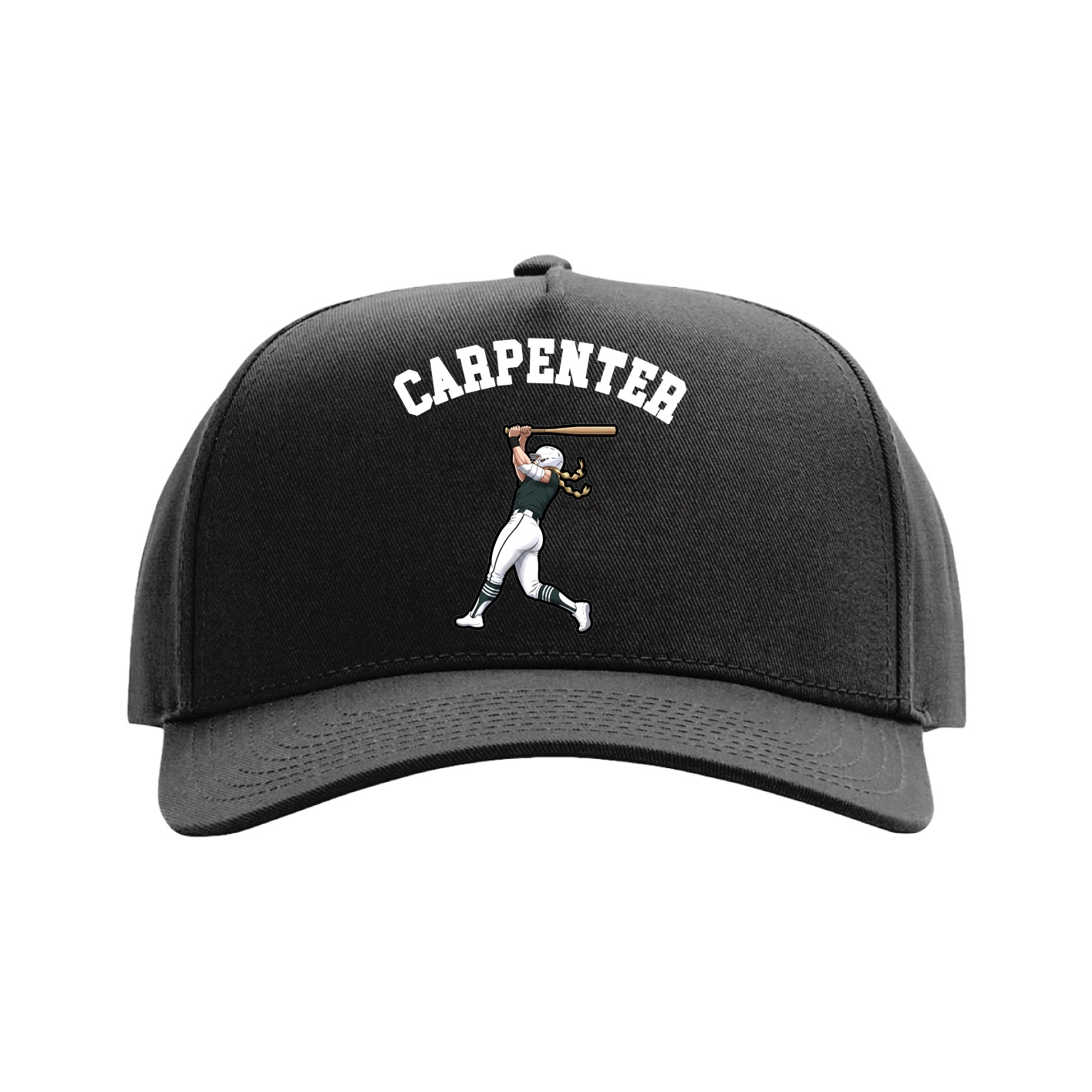 Full Fabric Five-Panel Champ Cap — Shirsey Arch in Black