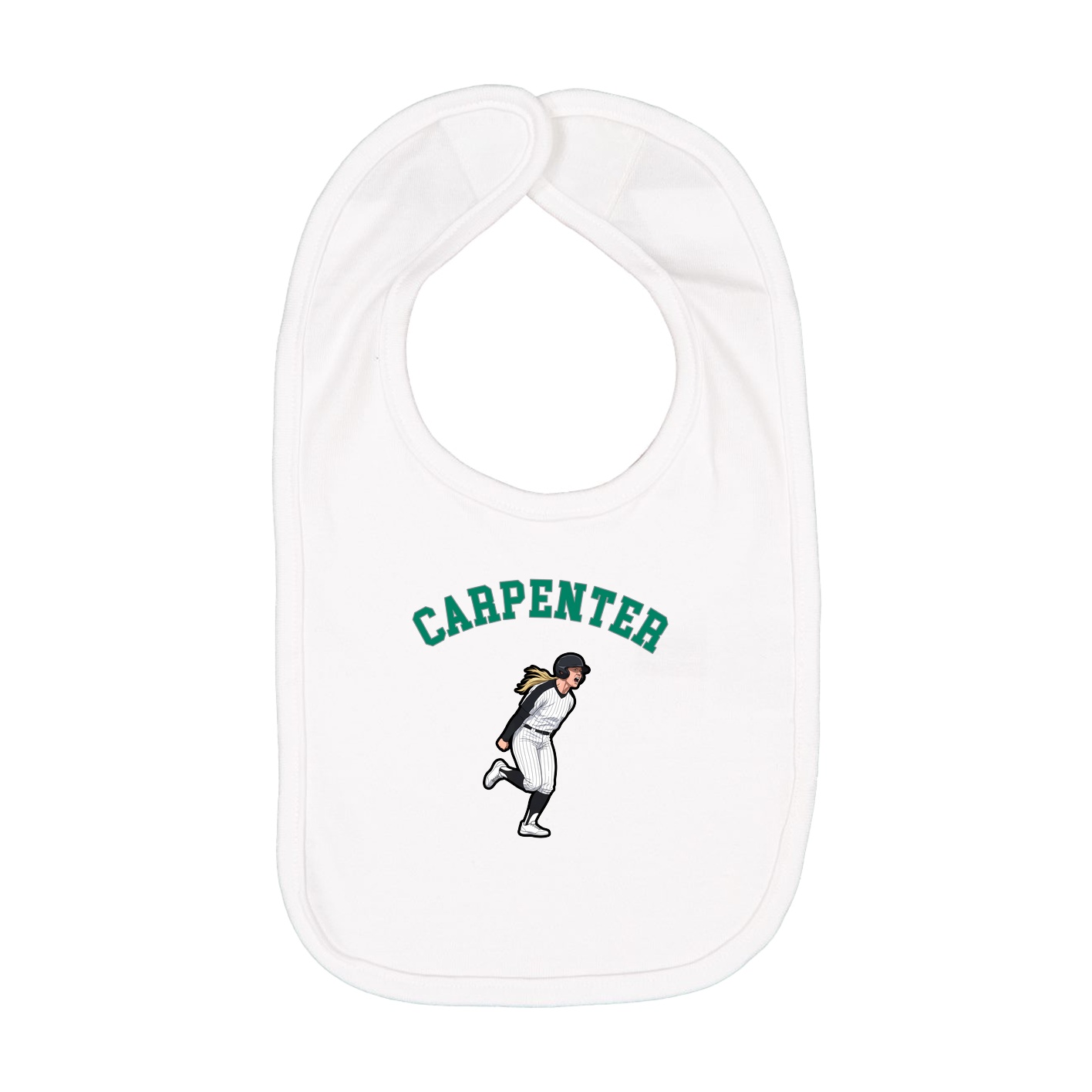 Infant Bib — Shirsey Arch in White