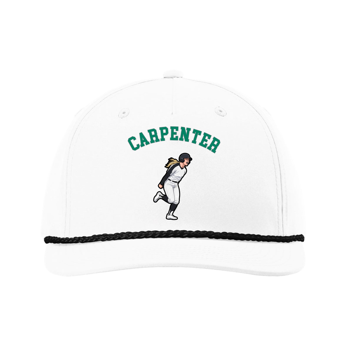 Five-Panel Classic Rope Cap — Shirsey Arch in White