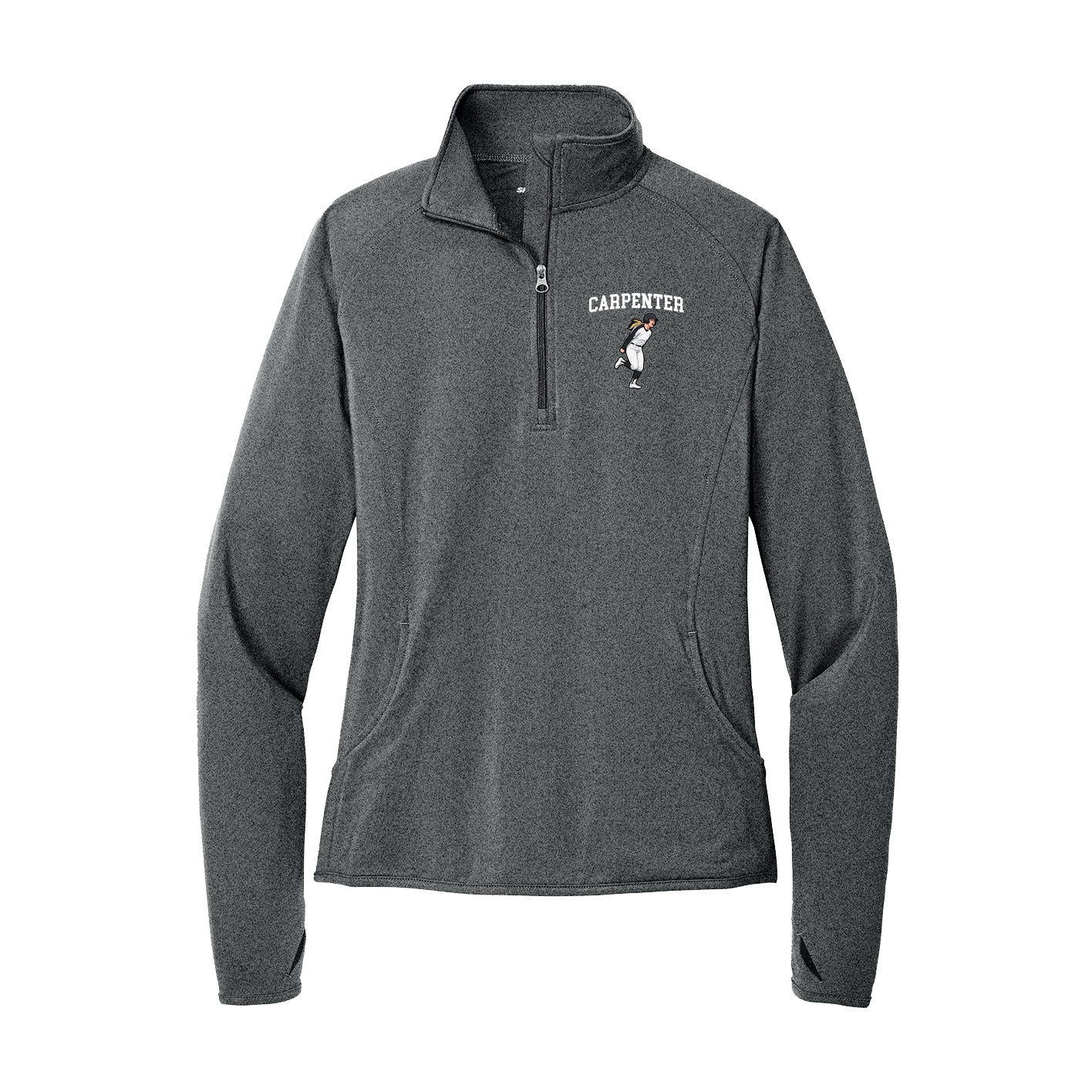 Women's Q-Zip Pullover — Shirsey in Grey