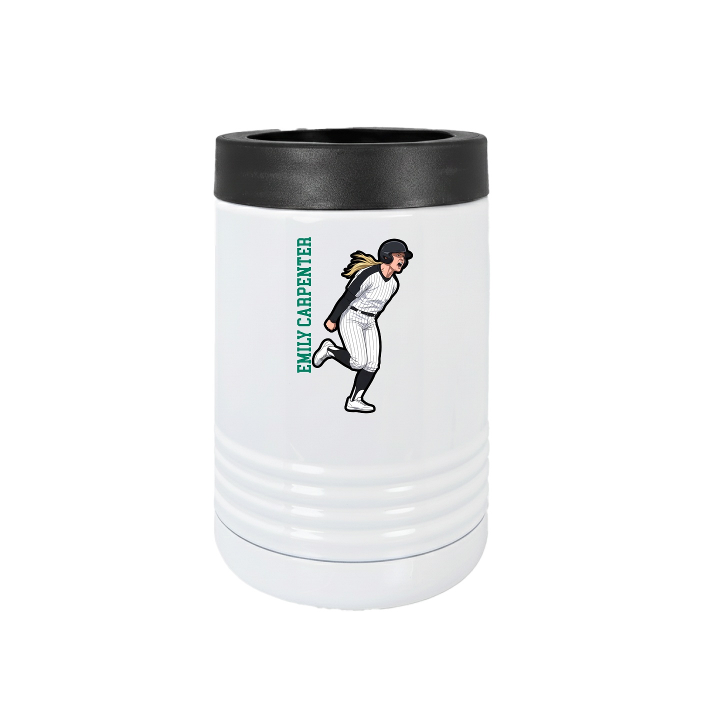 Beverage Holder — Name Vertical in White