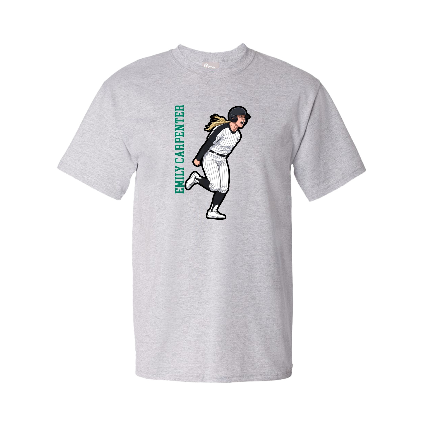 Tee — Name Vertical in Grey
