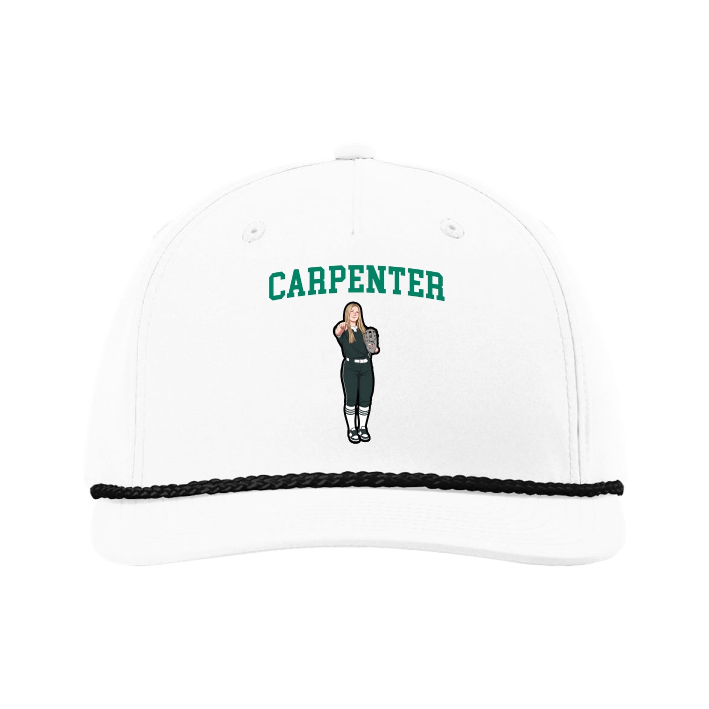 Five-Panel Classic Rope Cap — Shirsey in White