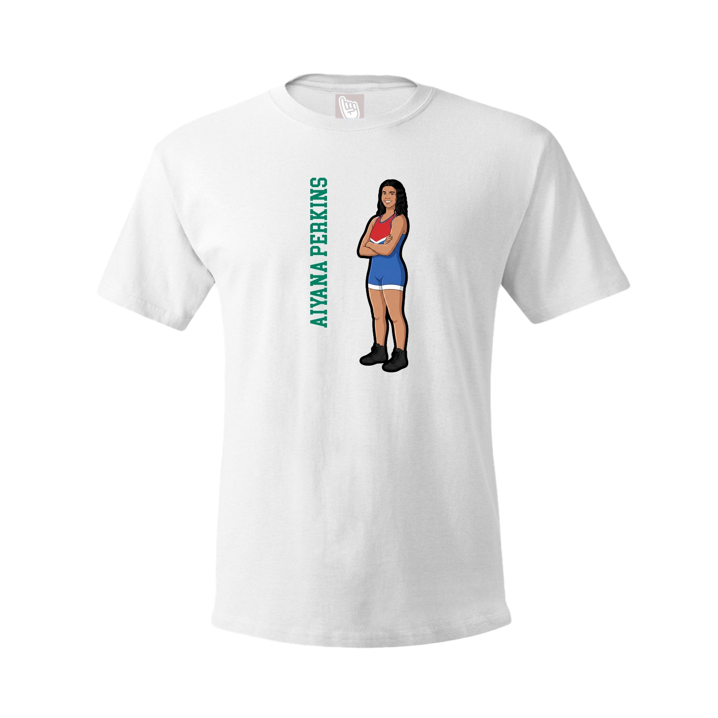 Youth Tee — Name Vertical in White