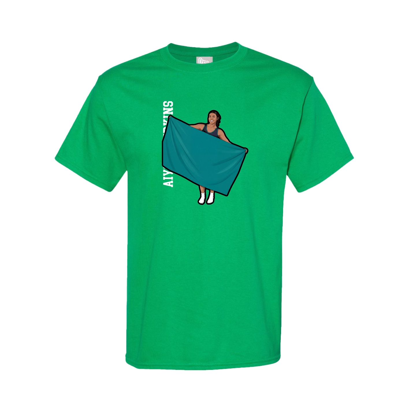 Youth Tee — Name Vertical in Green
