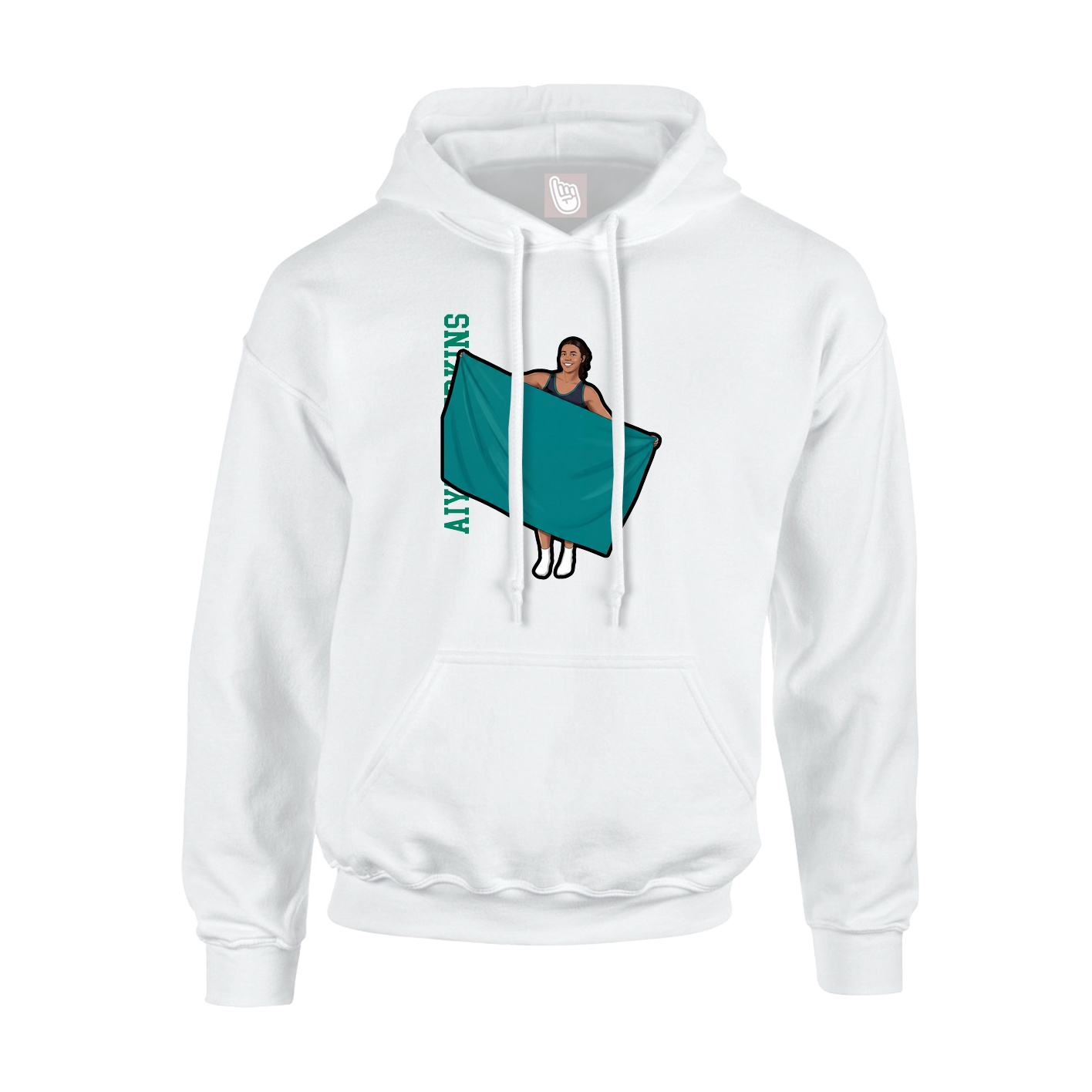 Hoodie — Name Vertical in White