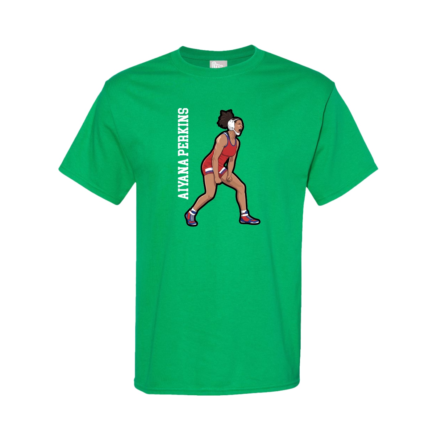 Tee — Name Vertical in Green