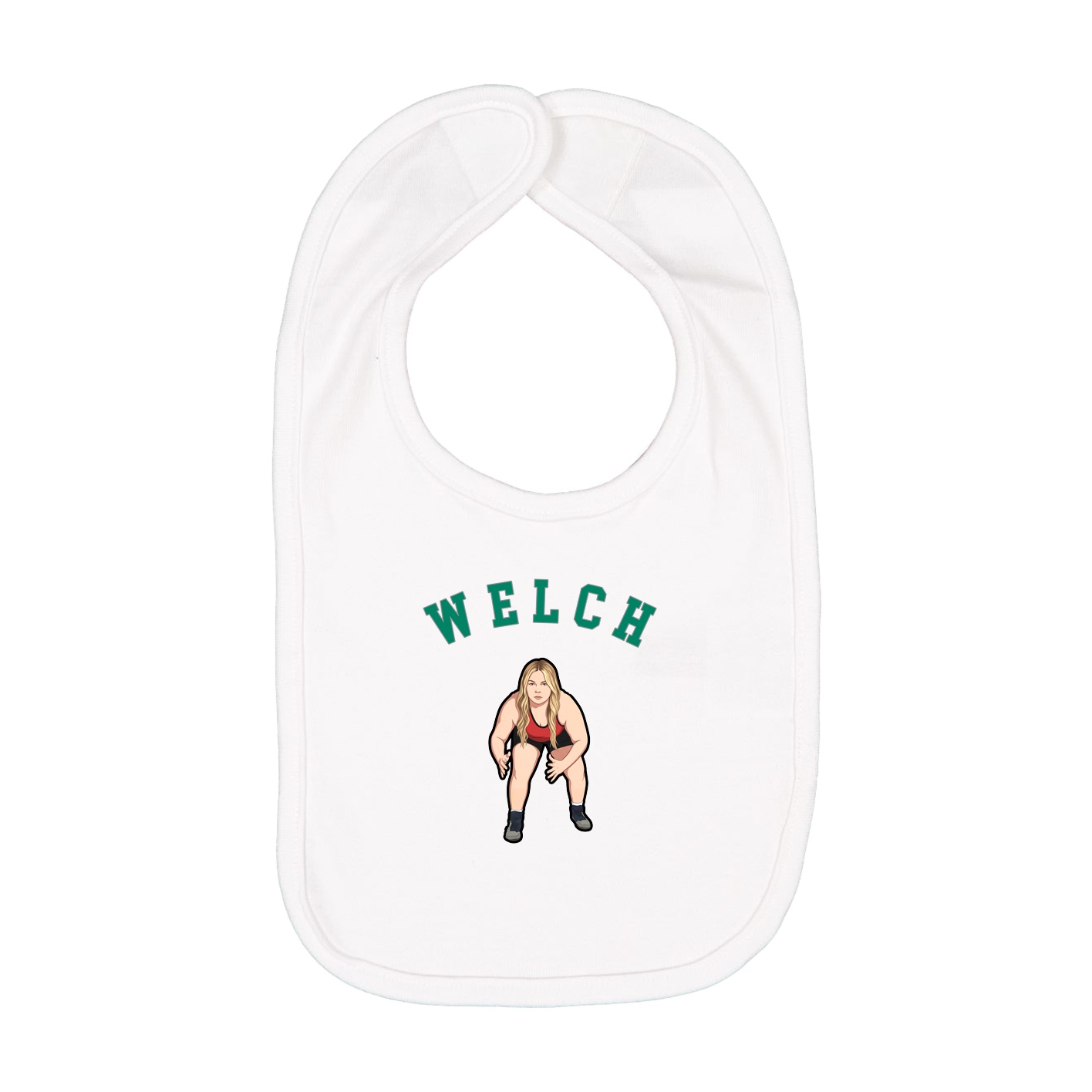Infant Bib — Shirsey Arch in White