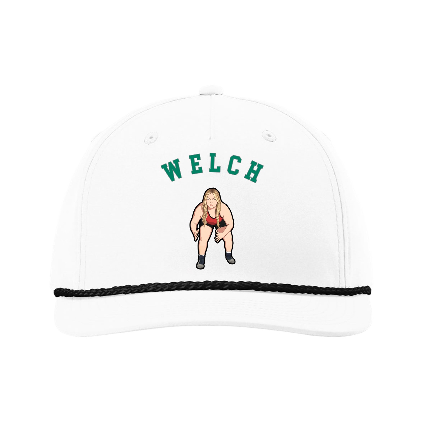 Five-Panel Classic Rope Cap — Shirsey Arch in White