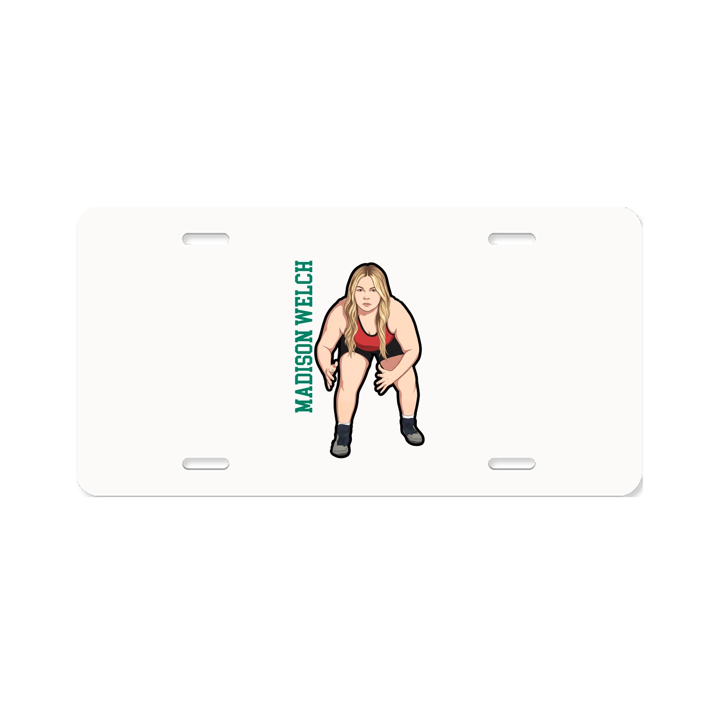 License Plate — Name Vertical in Classic