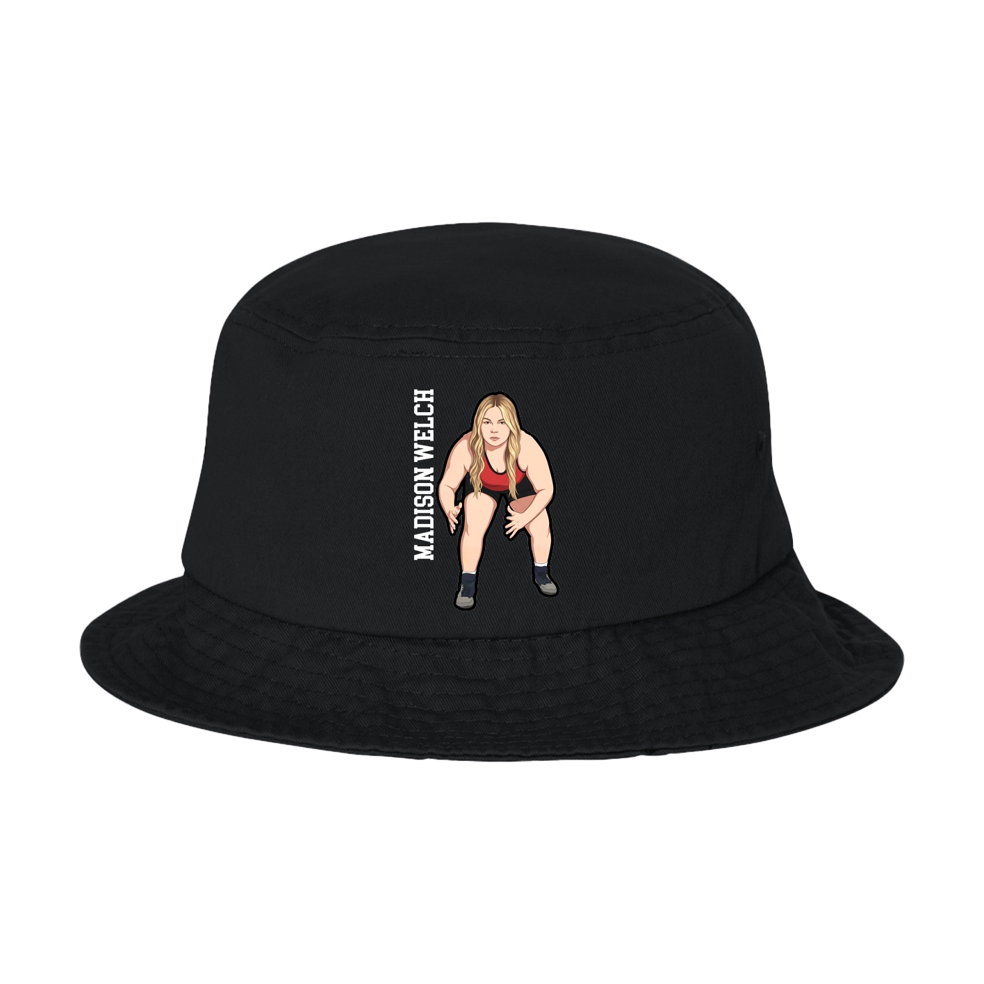 Bucket Cap — Name Vertical in Black