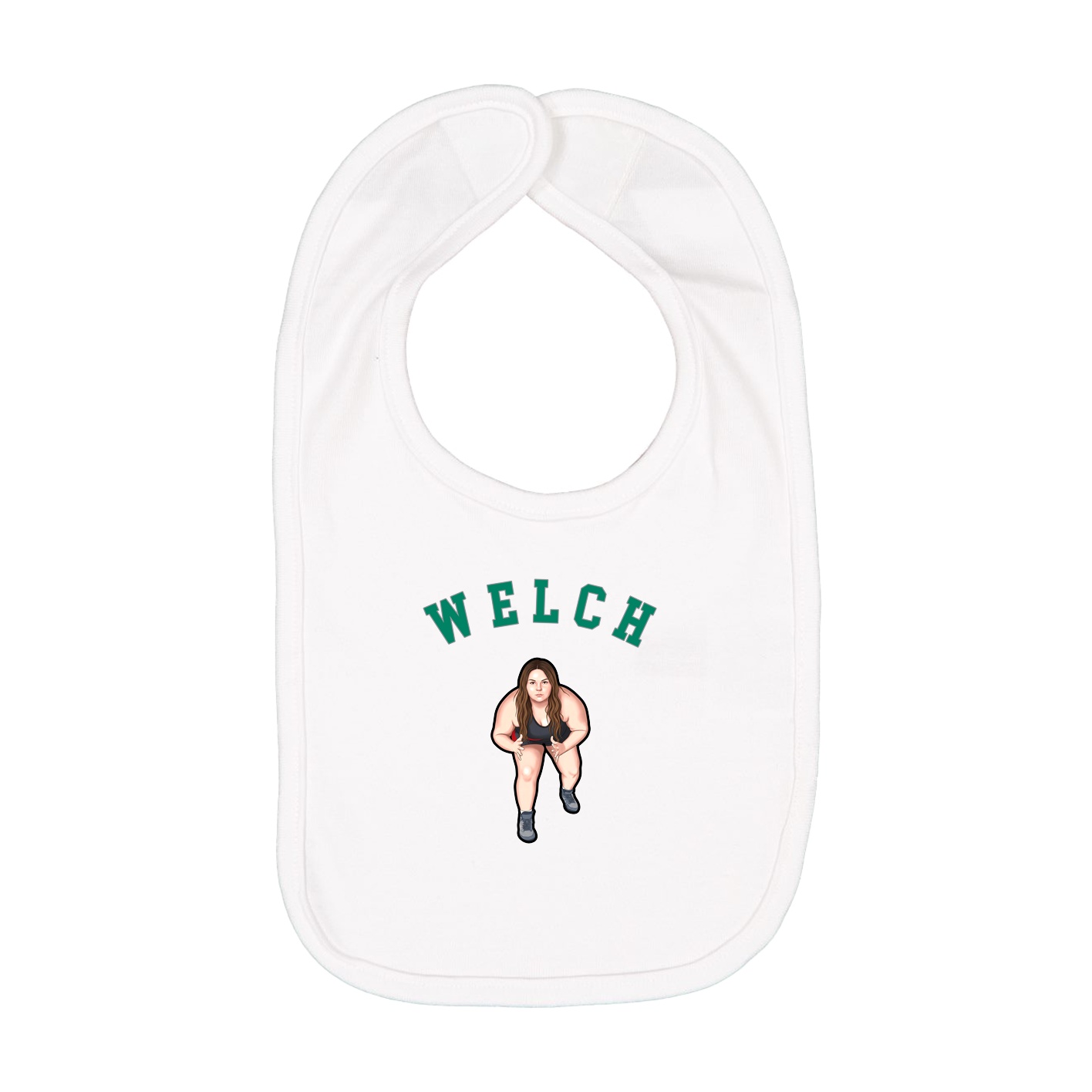 Infant Bib — Shirsey Arch in White