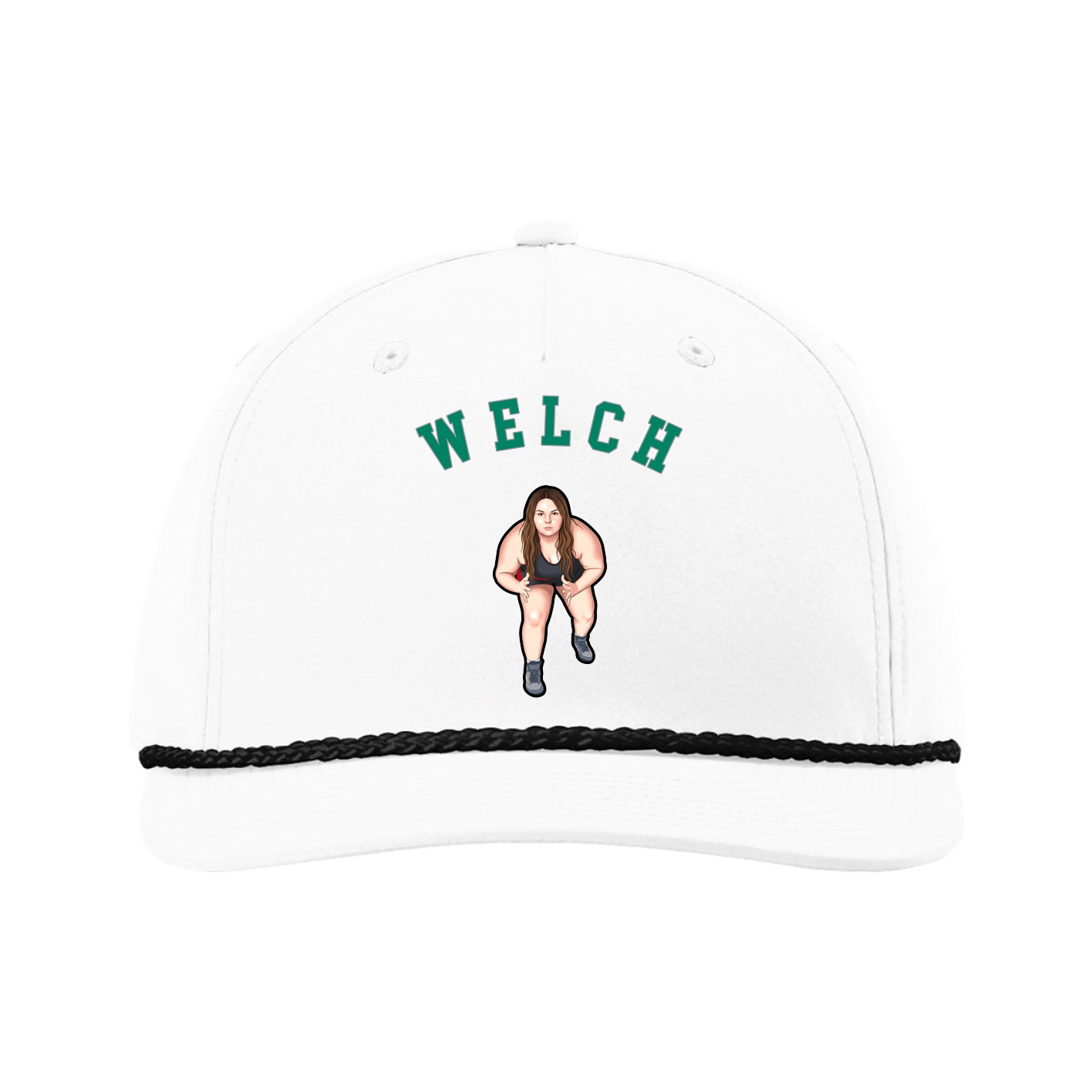 Five-Panel Classic Rope Cap — Shirsey Arch in White