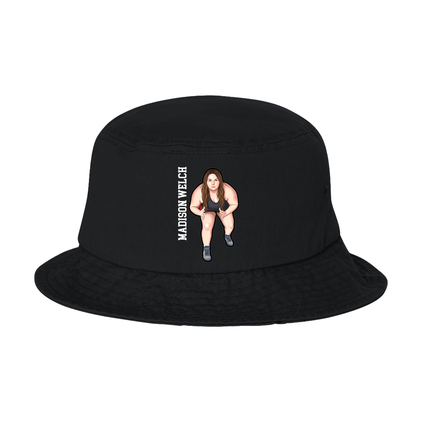 Bucket Cap — Name Vertical in Black