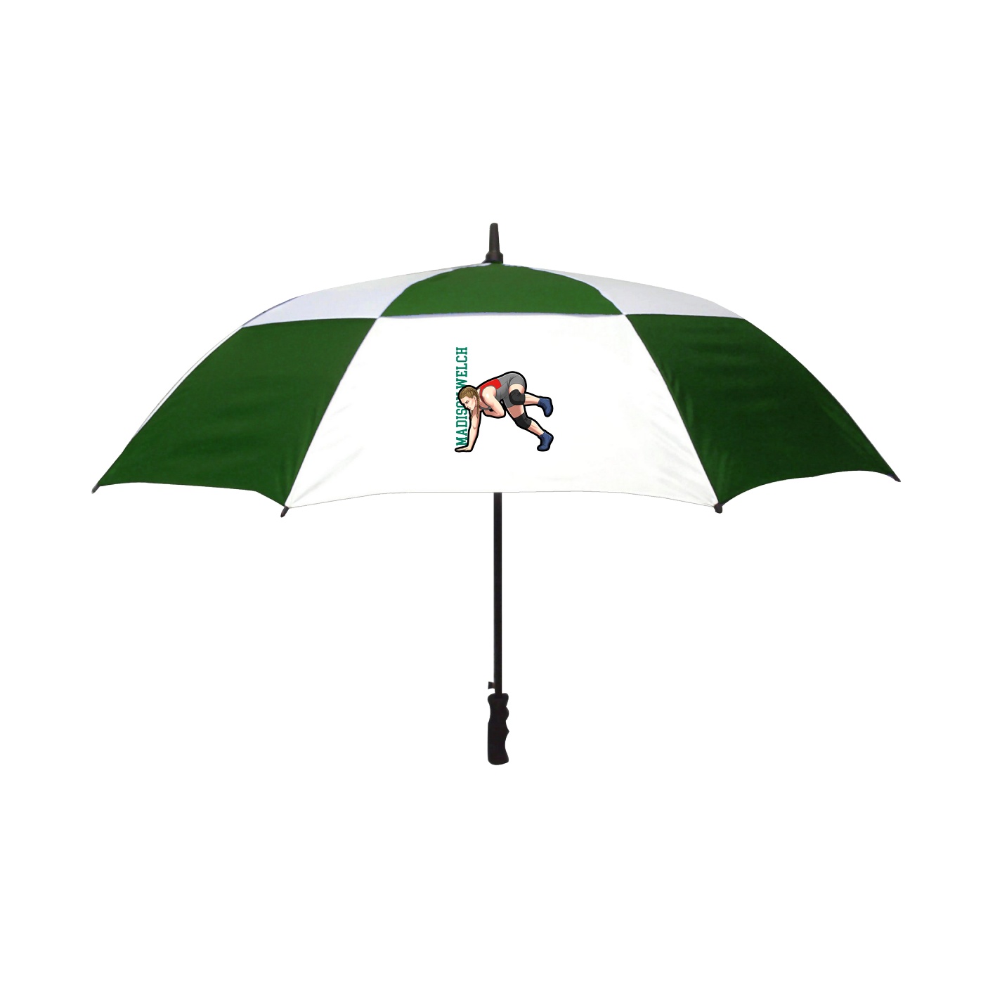 Golf Umbrella — Name Vertical in White