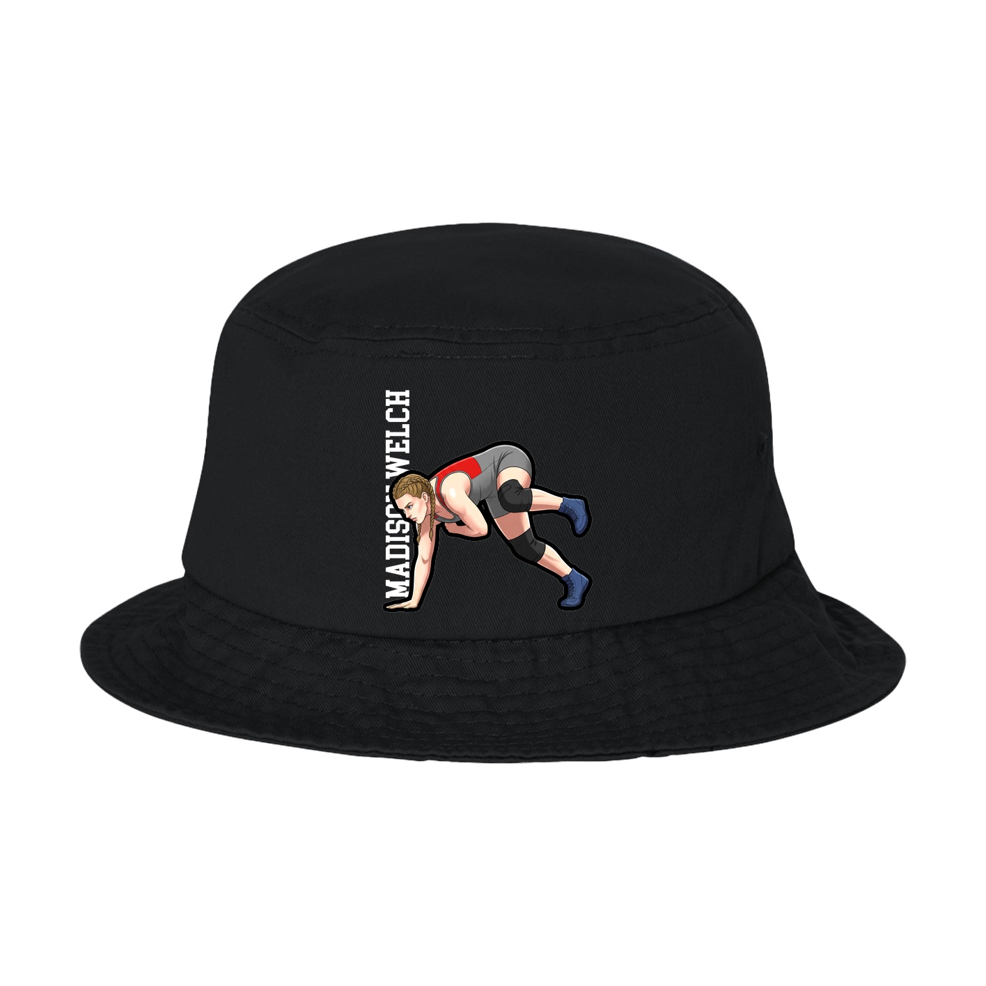 Bucket Cap — Name Vertical in Black