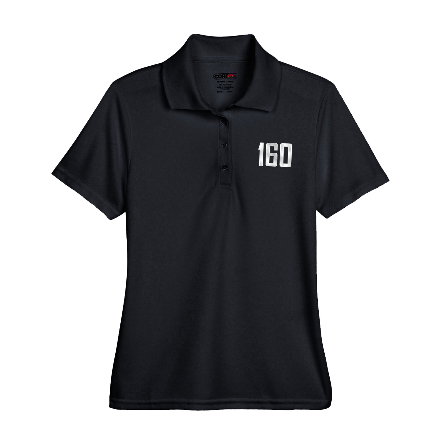 Womens Performance Polo — Front Shirsy in Black