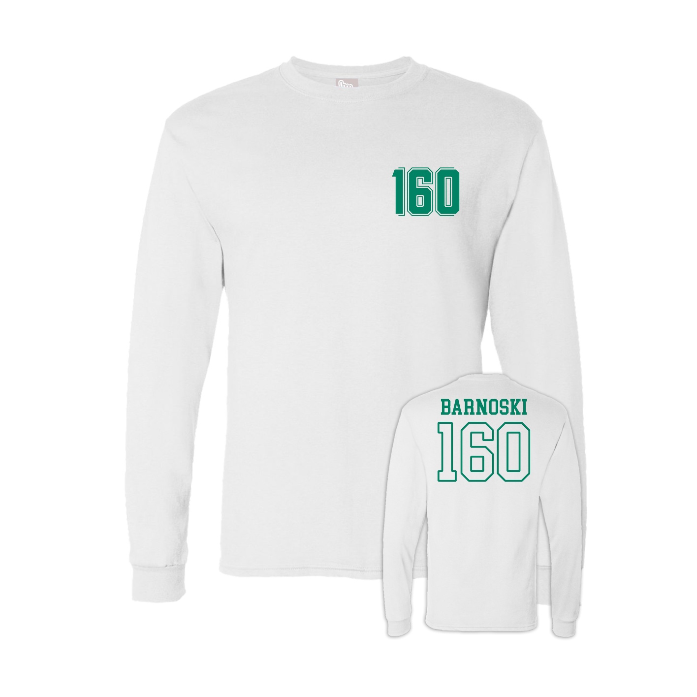 Long Sleeve Tee — Chest Back in White