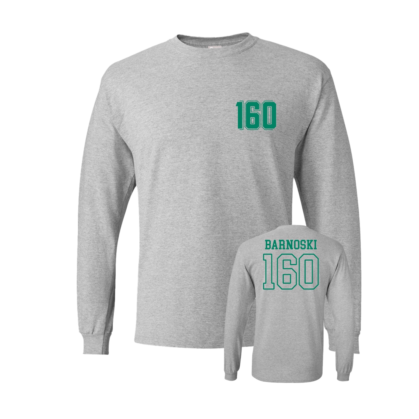 Long Sleeve Tee — Chest Back in Grey
