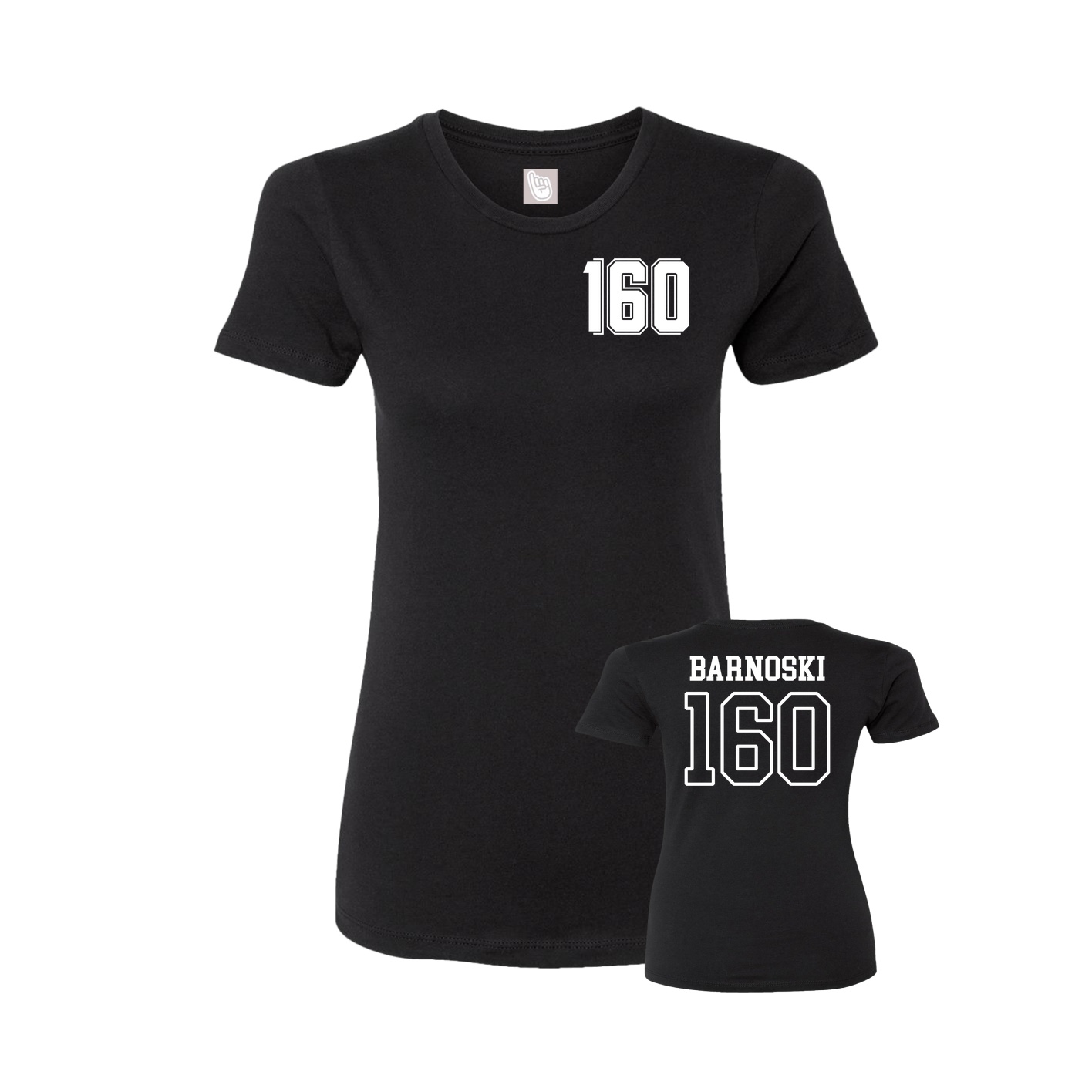 Womens Tee — Chest Back in Black