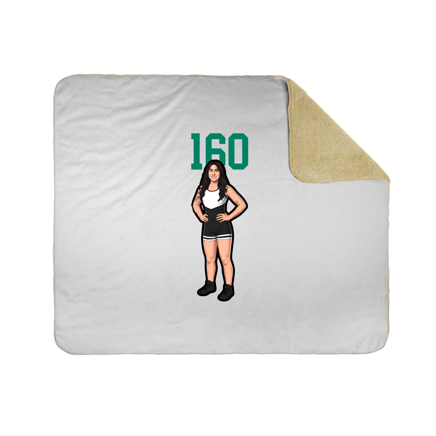 Throw Blanket — Number Top in White