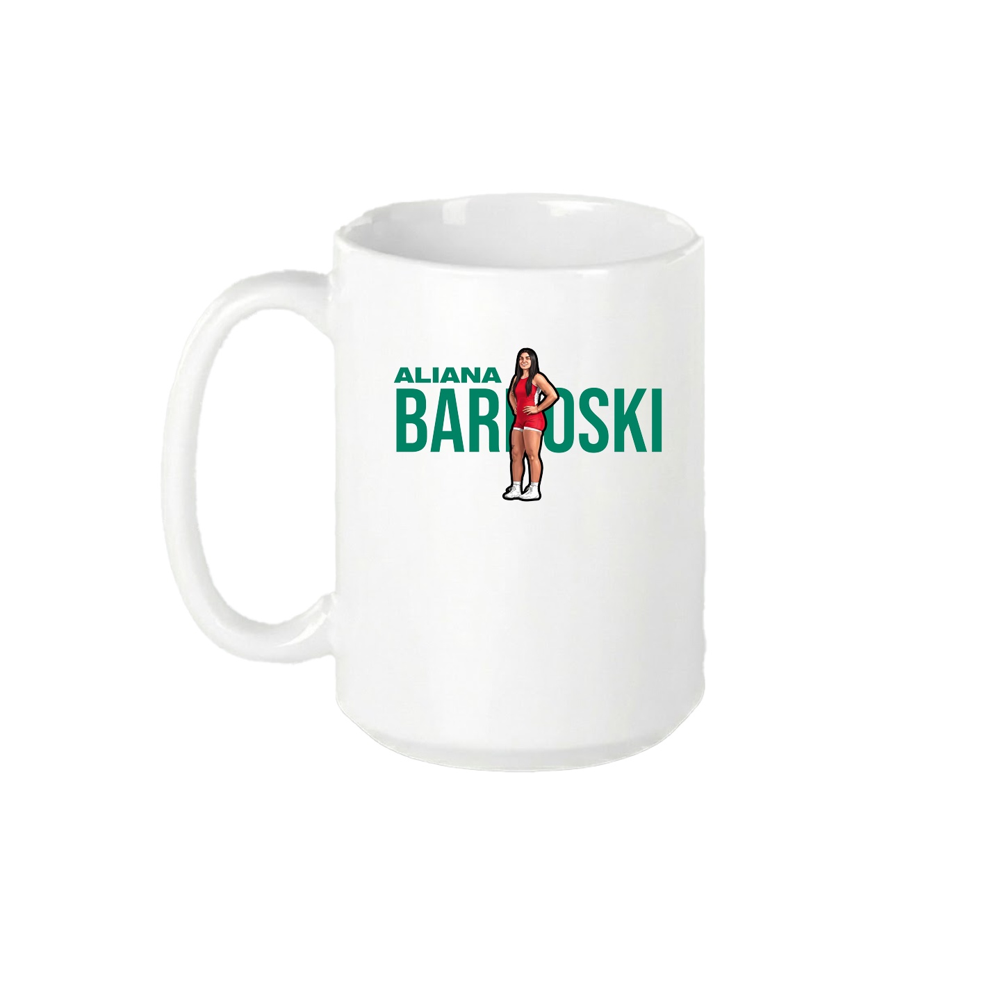 15oz Coffee Mug — Player Name in White