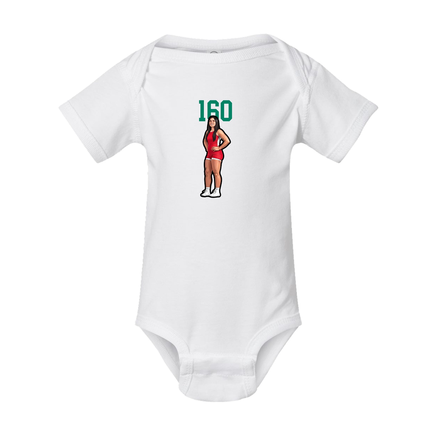 Baby Onesie — Number Top in White