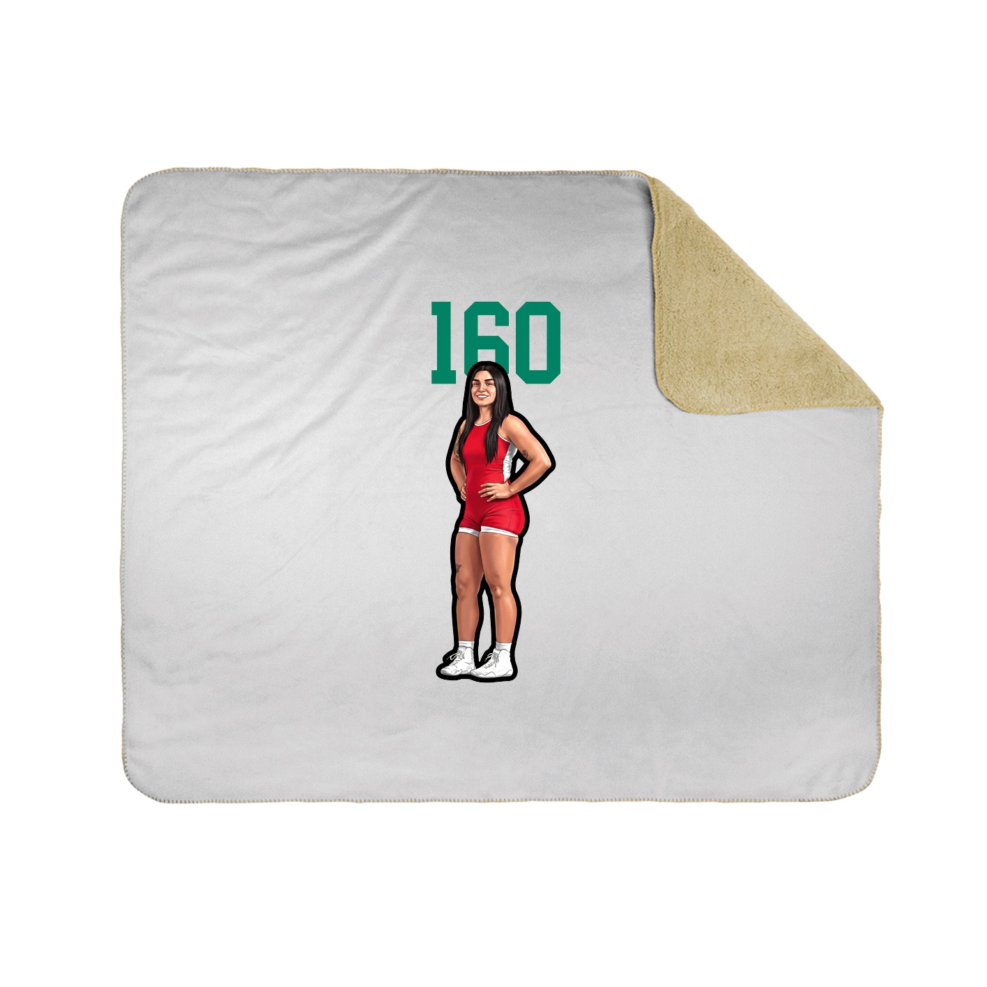 Throw Blanket — Number Top in White
