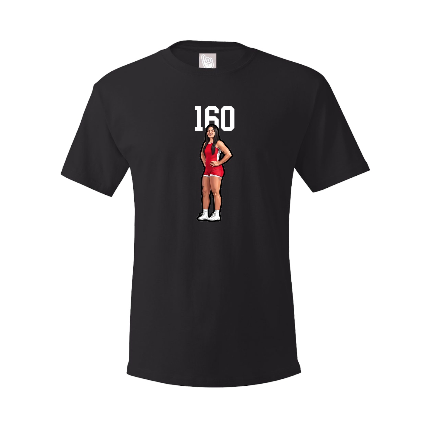 Youth Tee — Number Top in Black