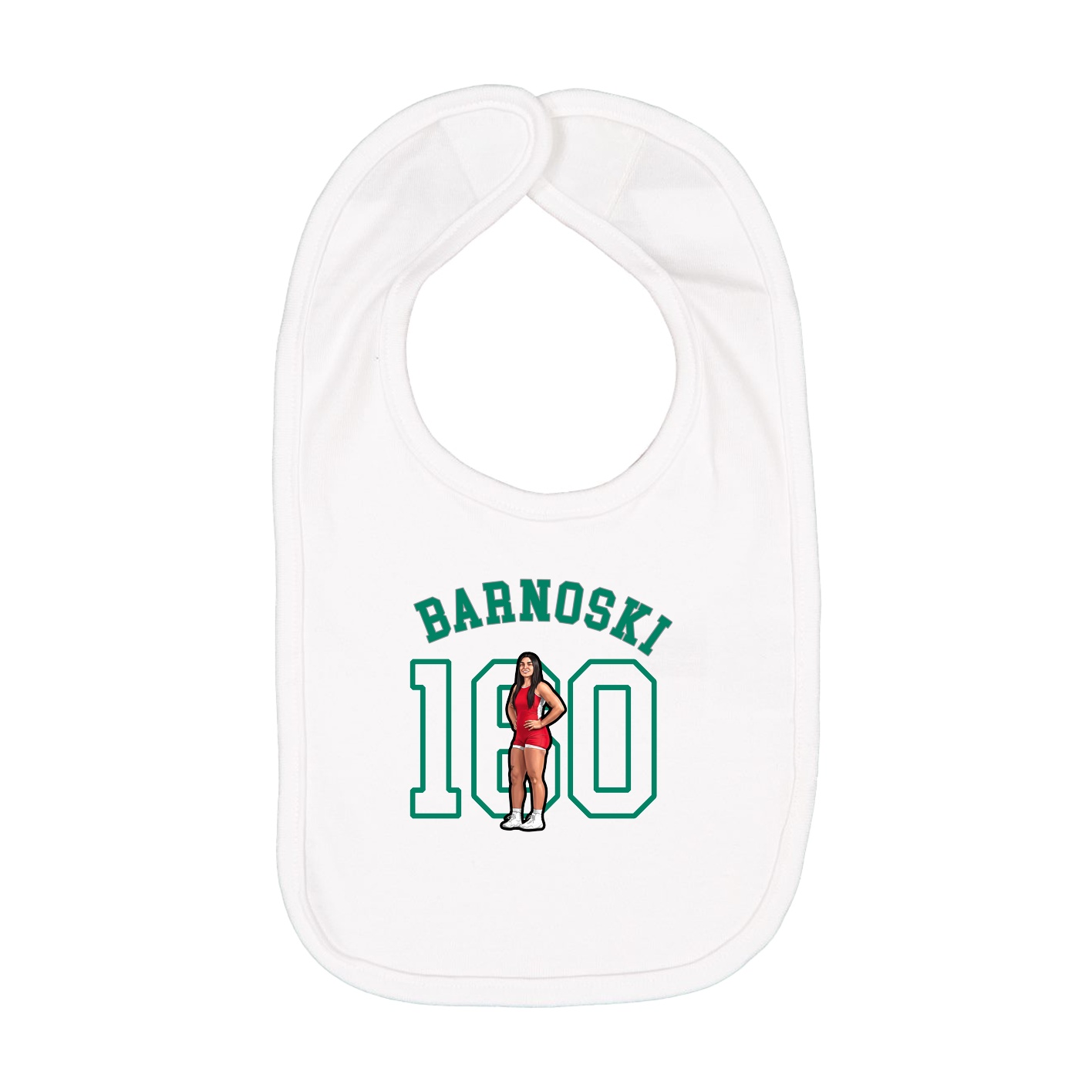 Infant Bib — Shirsey Arch in White