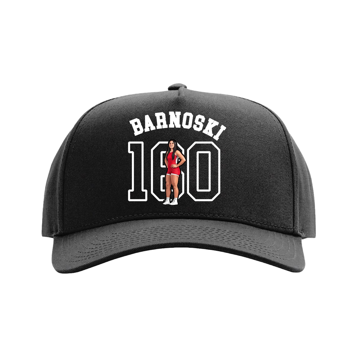 Full Fabric Five-Panel Champ Cap — Shirsey Arch in Black