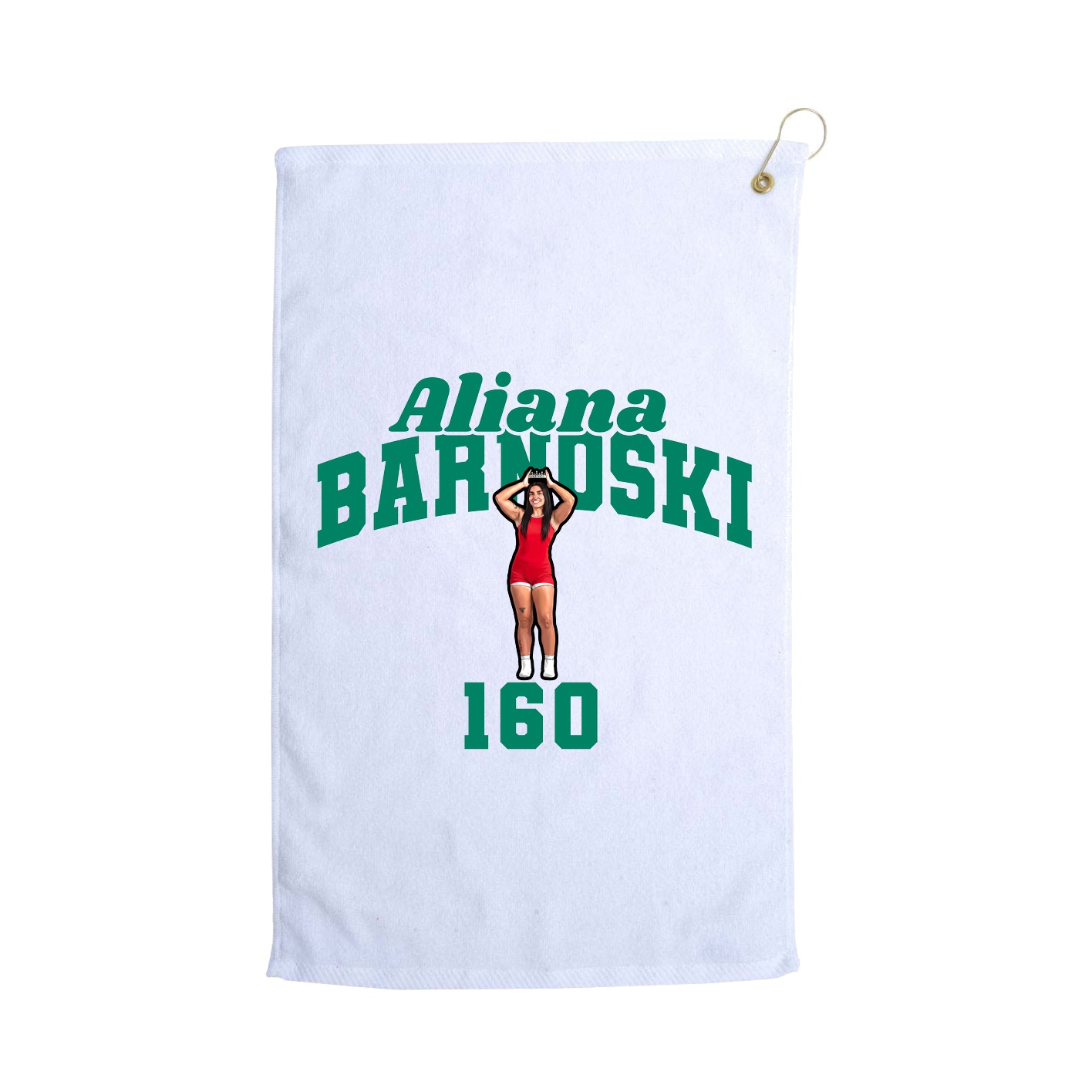 Golf Towel — Signature Arch in White