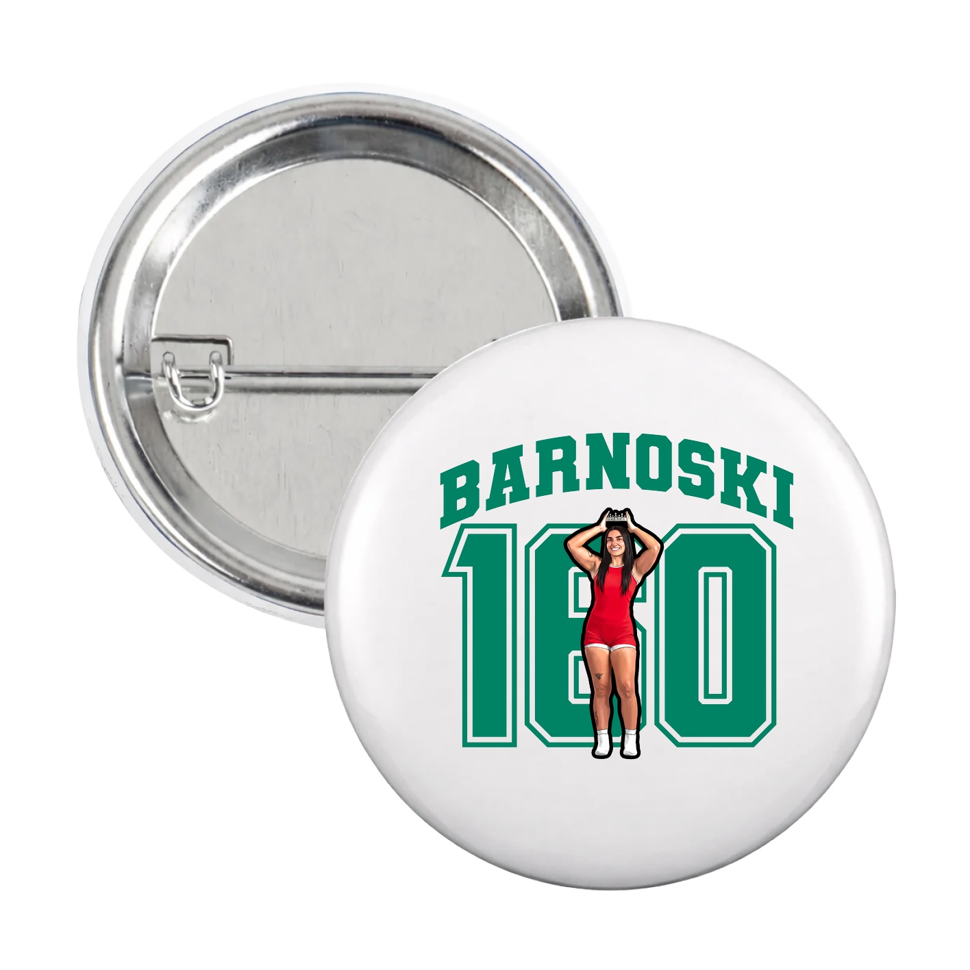 Game Day Button — Number in White