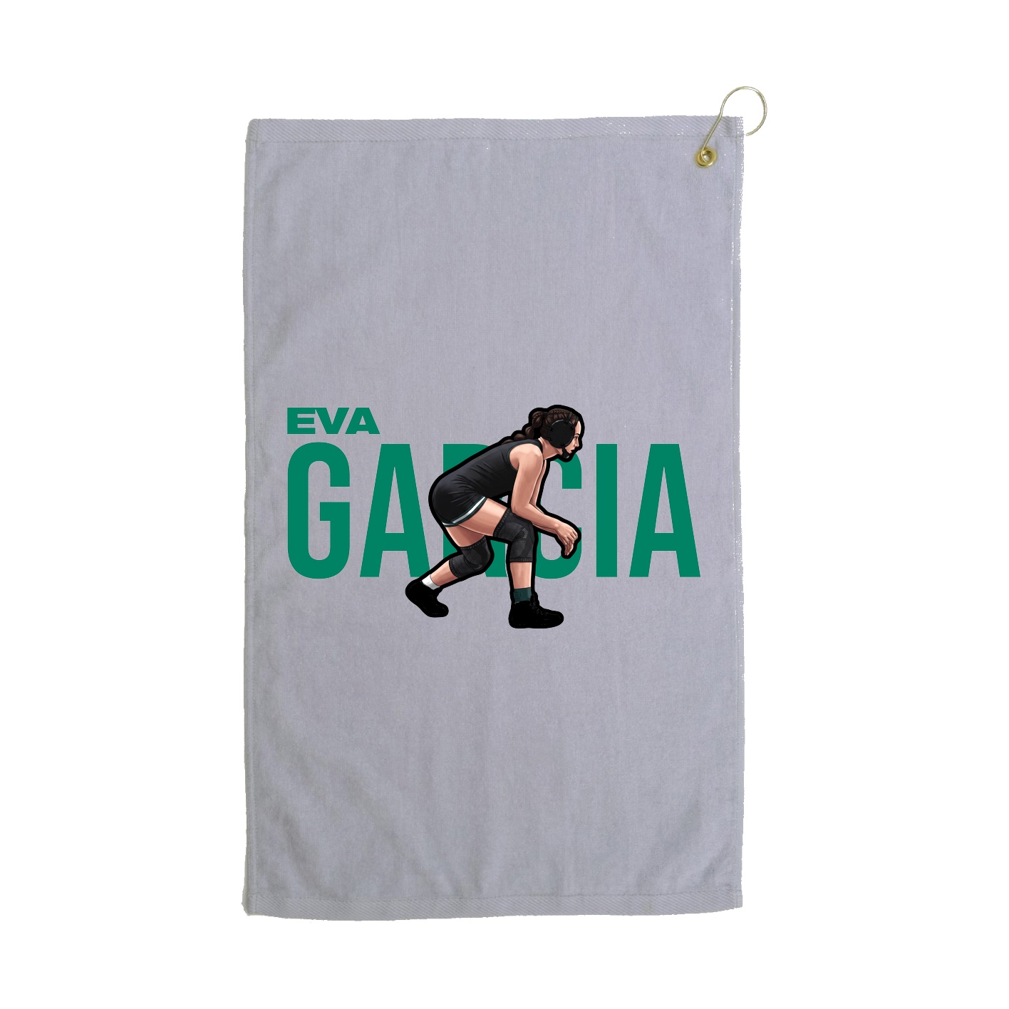 Golf Towel — Player Name in Grey