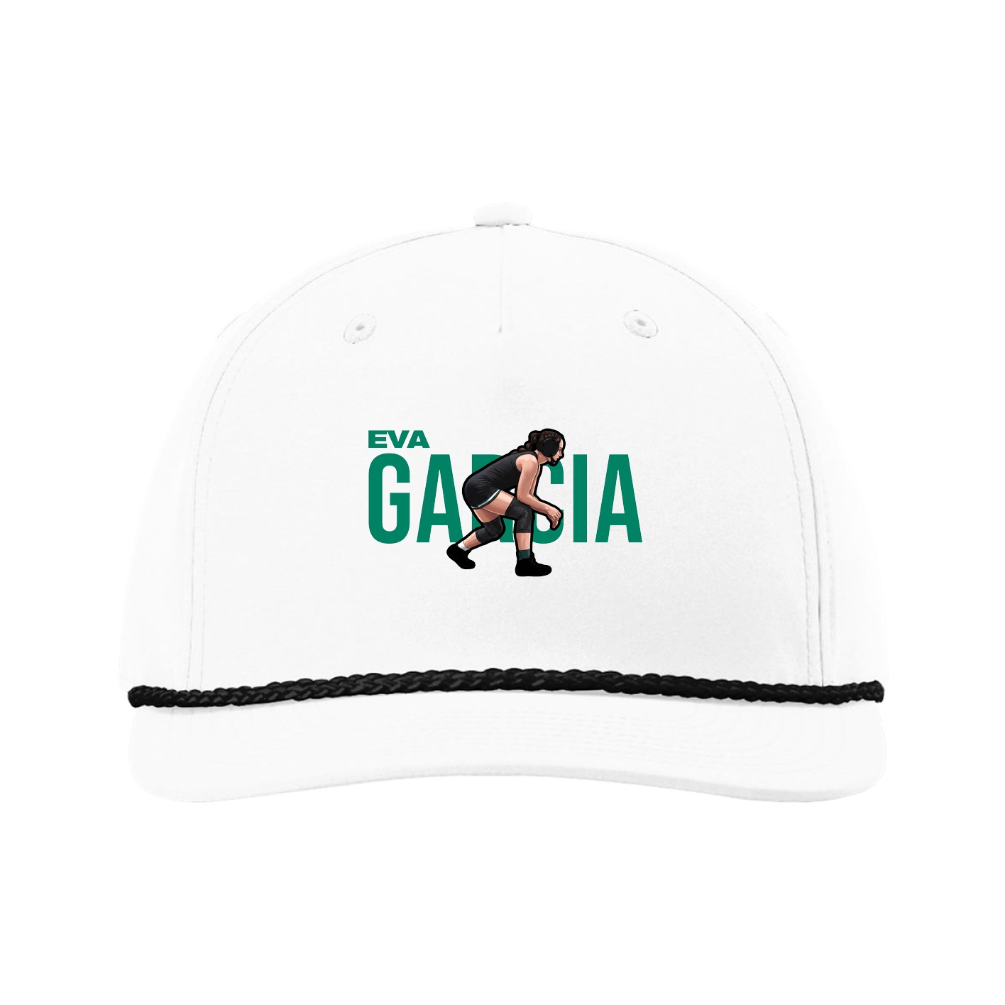 Five-Panel Classic Rope Cap — Player Name in White
