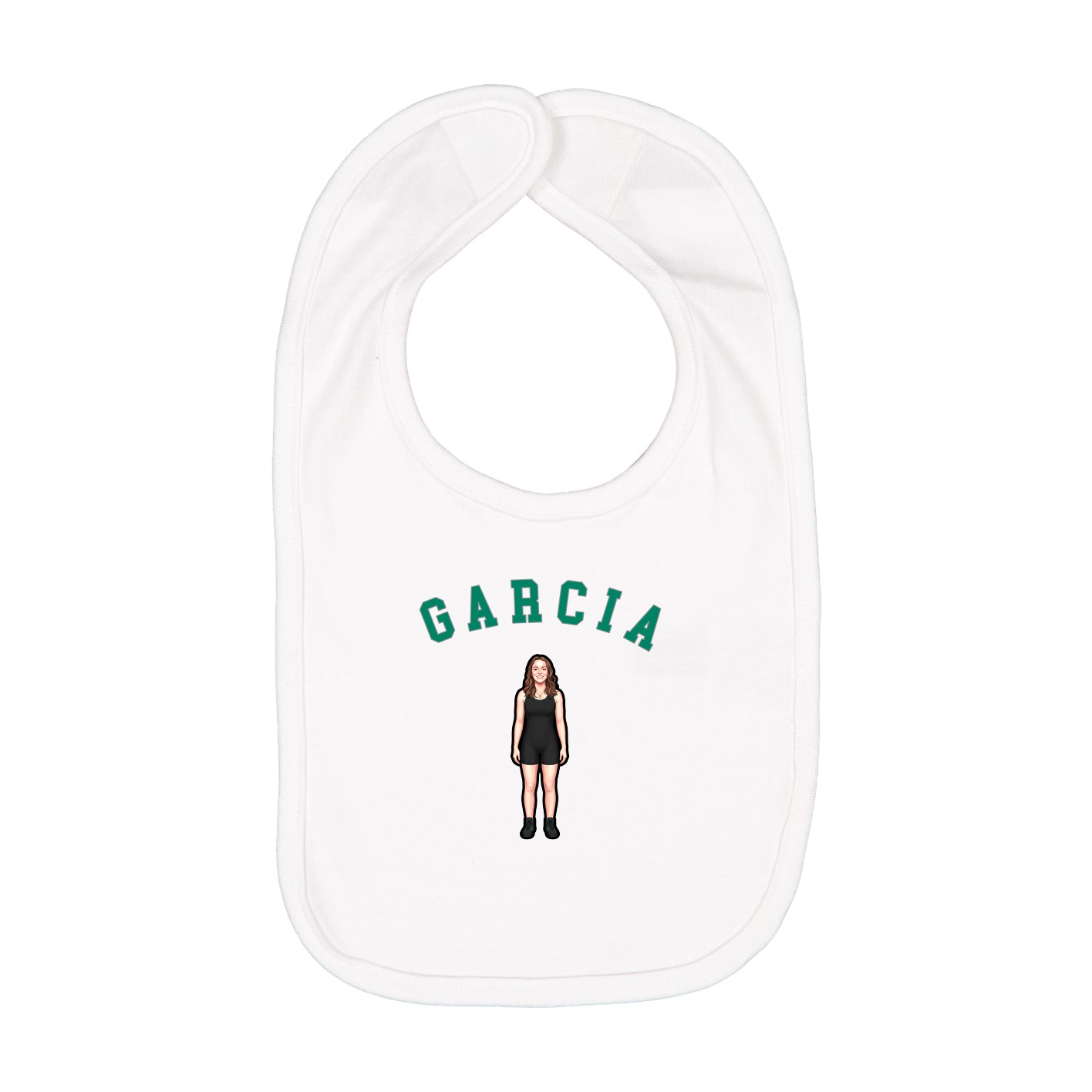 Infant Bib — Shirsey Arch in White