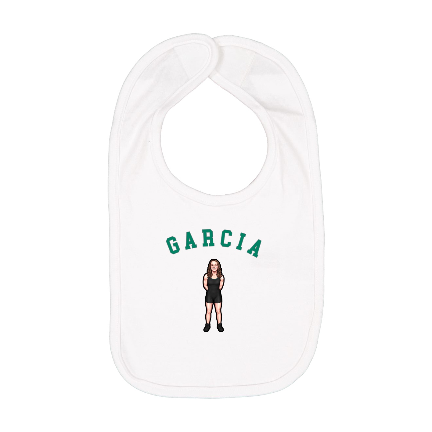 Infant Bib — Shirsey Arch in White