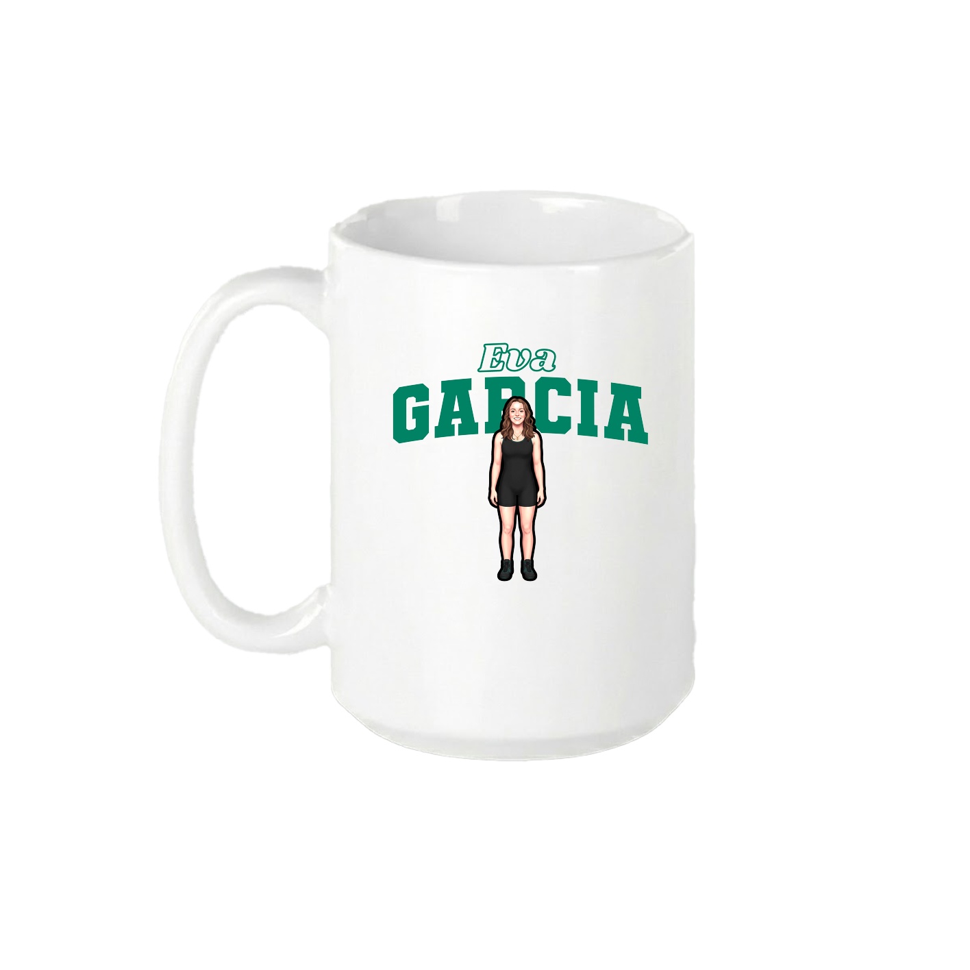 15oz Coffee Mug — Name Arch in White