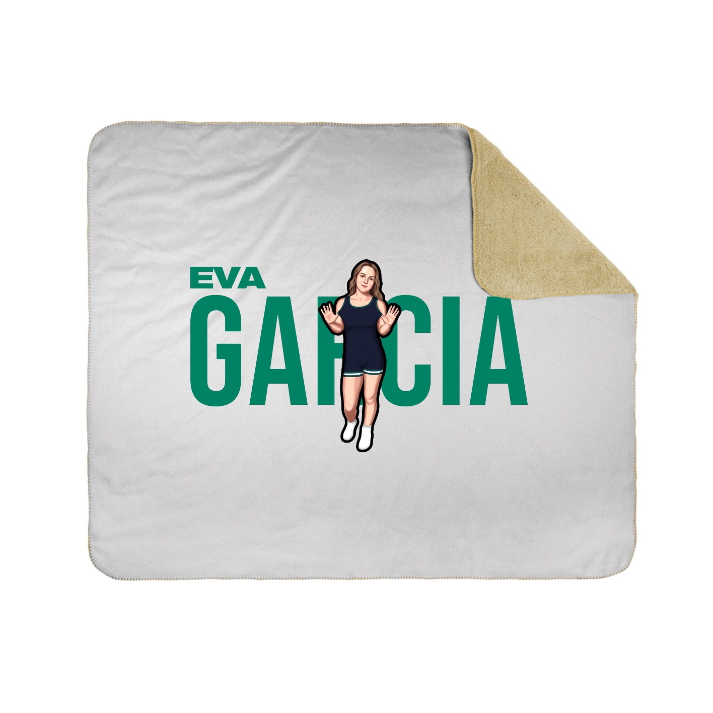 Throw Blanket — Player Name in White
