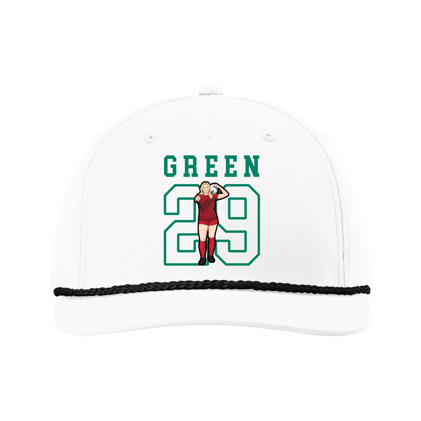 Five-Panel Classic Rope Cap — Shirsey in White