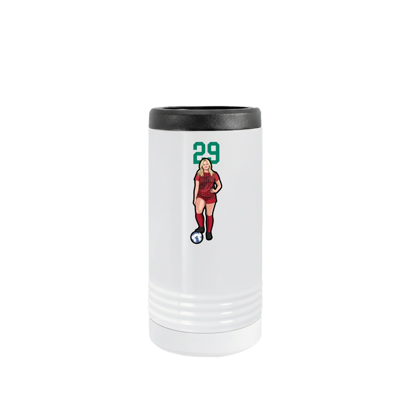 Slim Beverage Holder — Number Top in White
