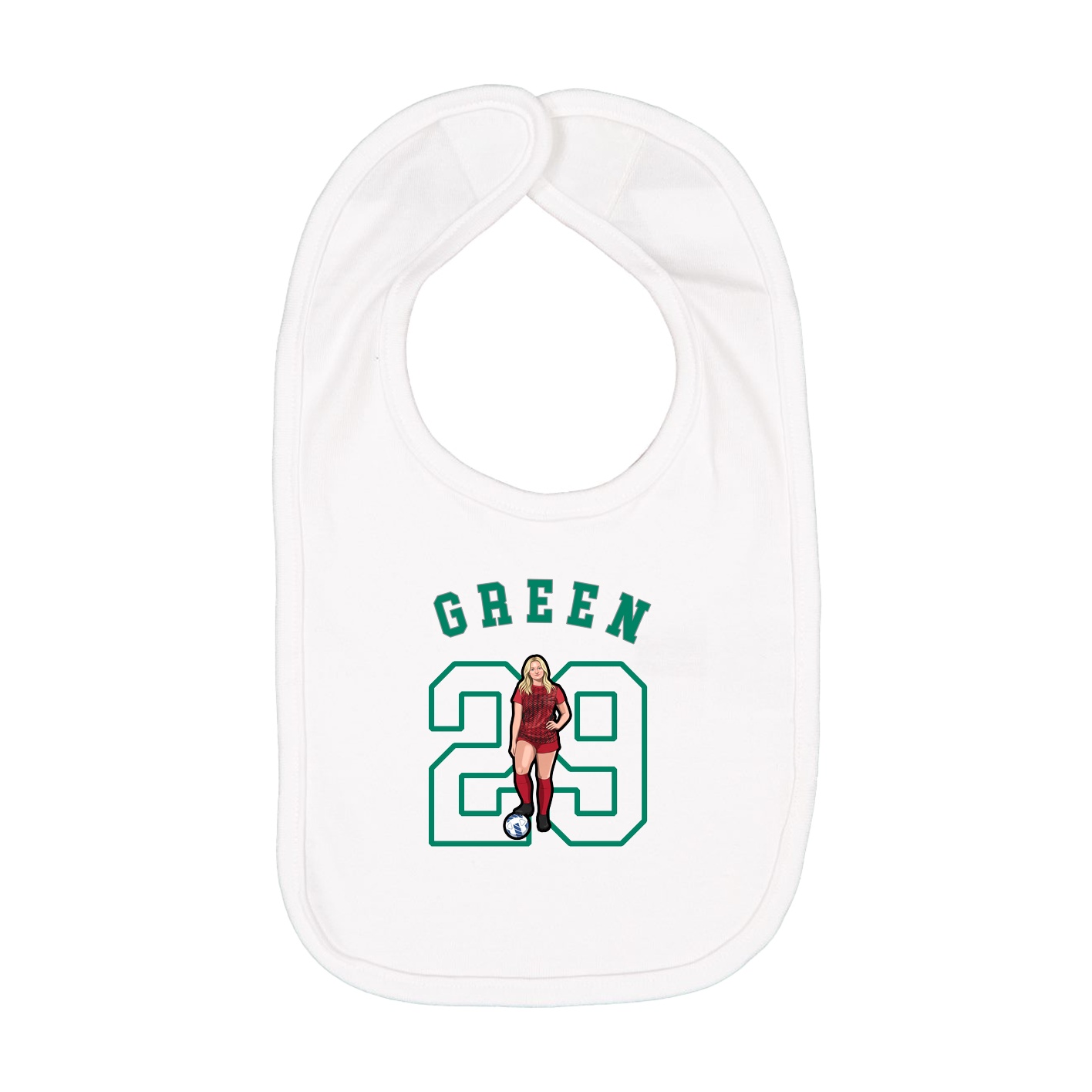Infant Bib — Shirsey Arch in White