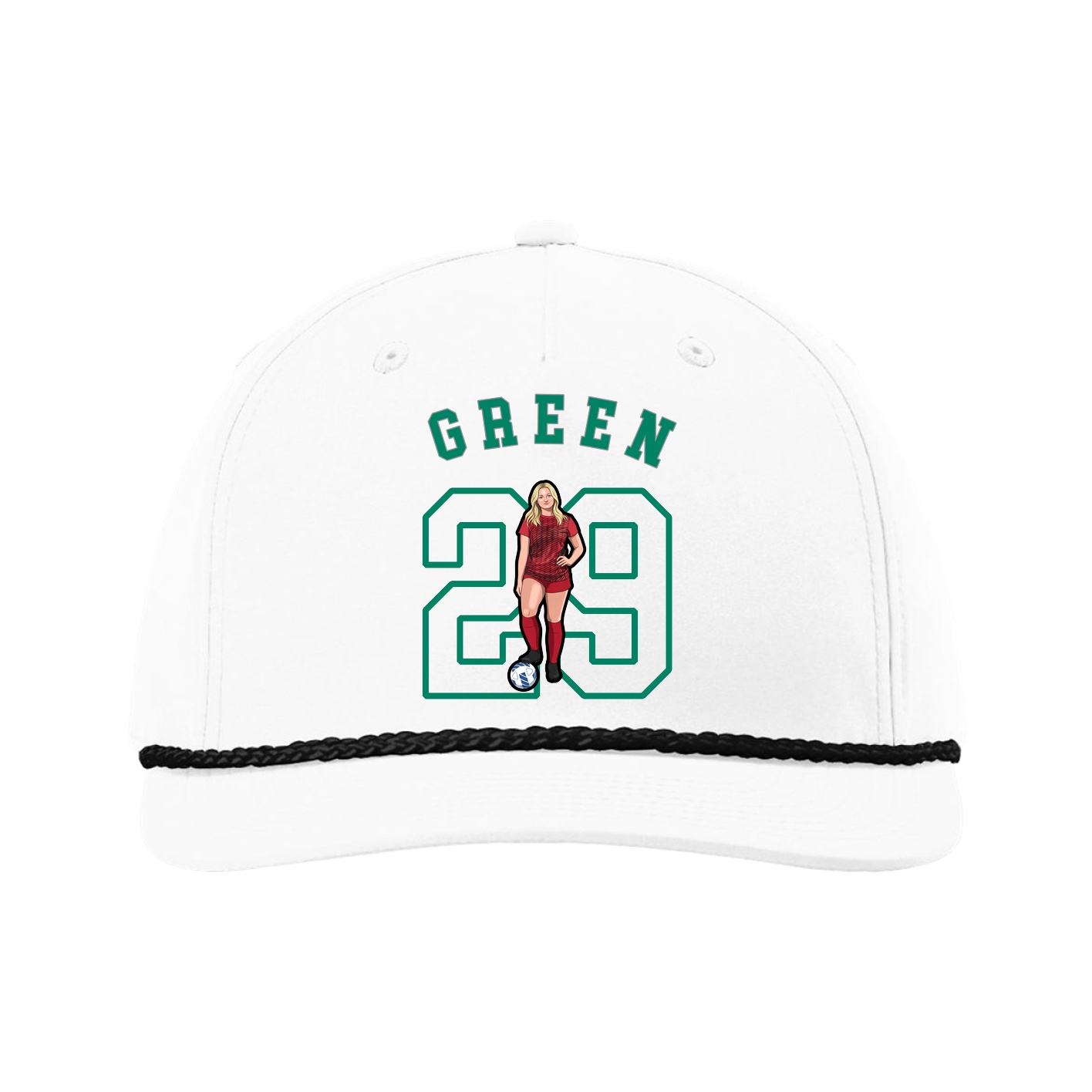 Five-Panel Classic Rope Cap — Shirsey Arch in White