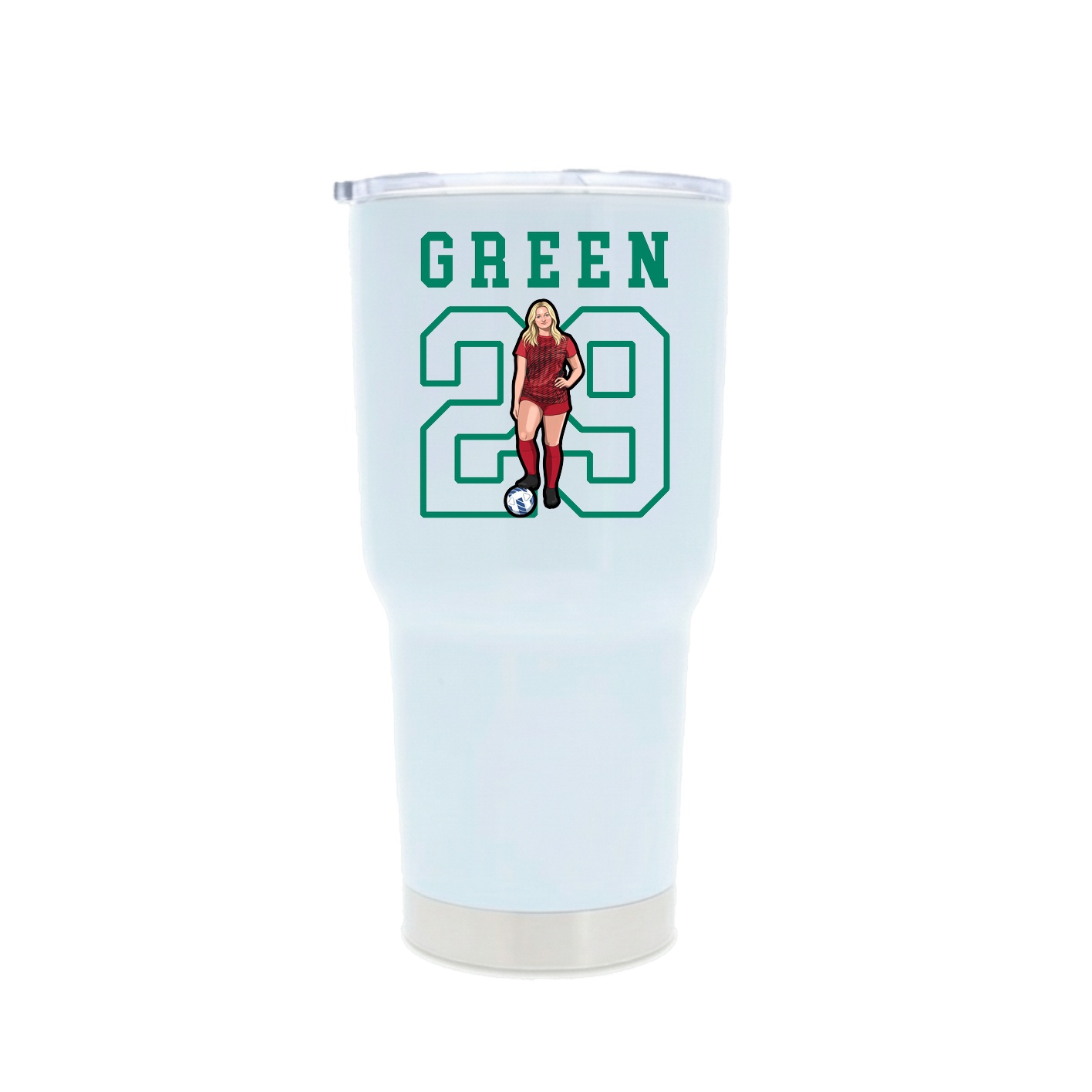 30oz Stainless Steel Tumbler — Shirsey in White