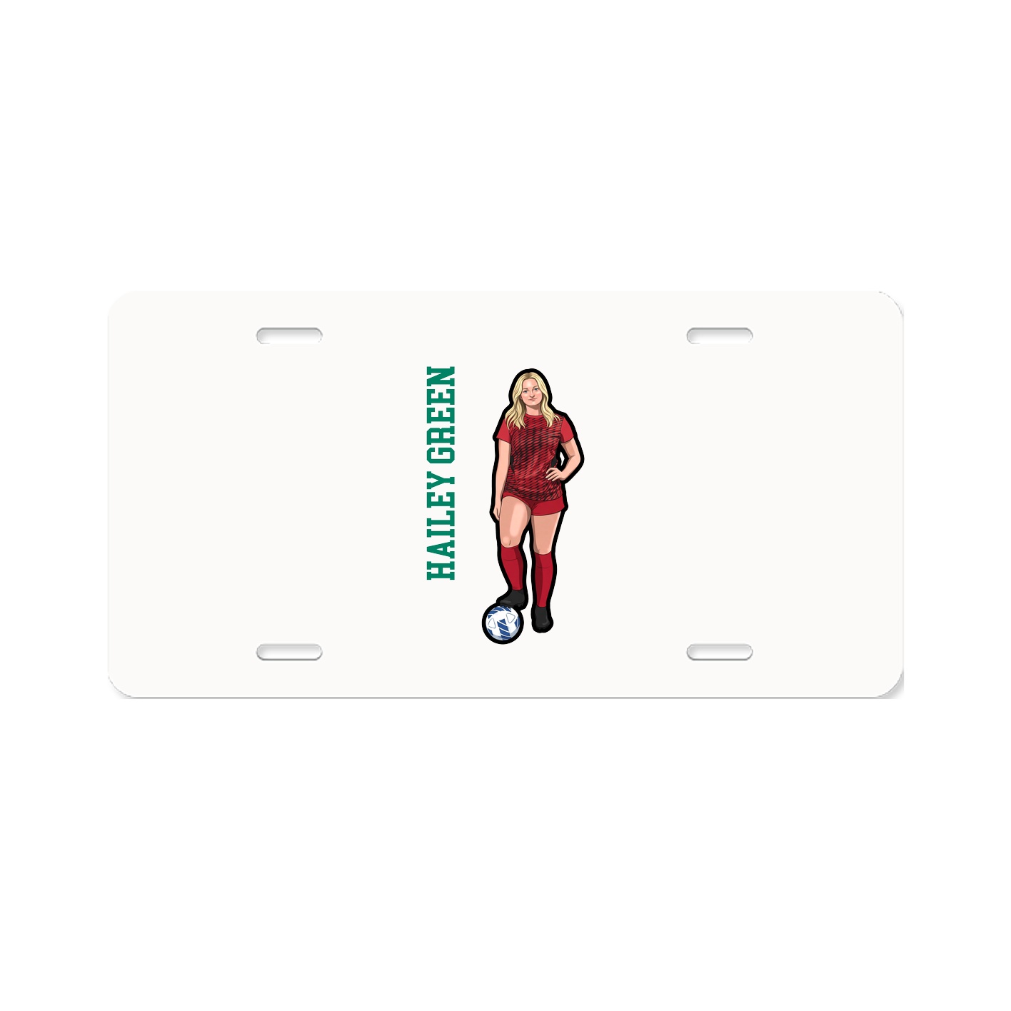 License Plate — Name Vertical in Classic