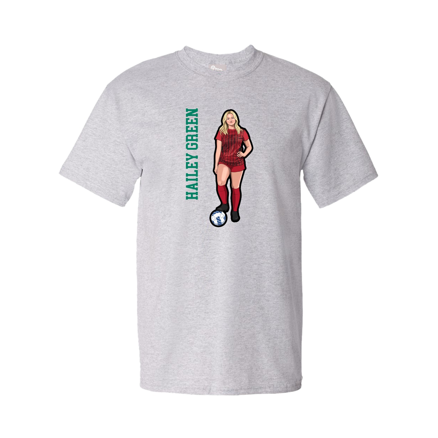 Tee — Name Vertical in Grey