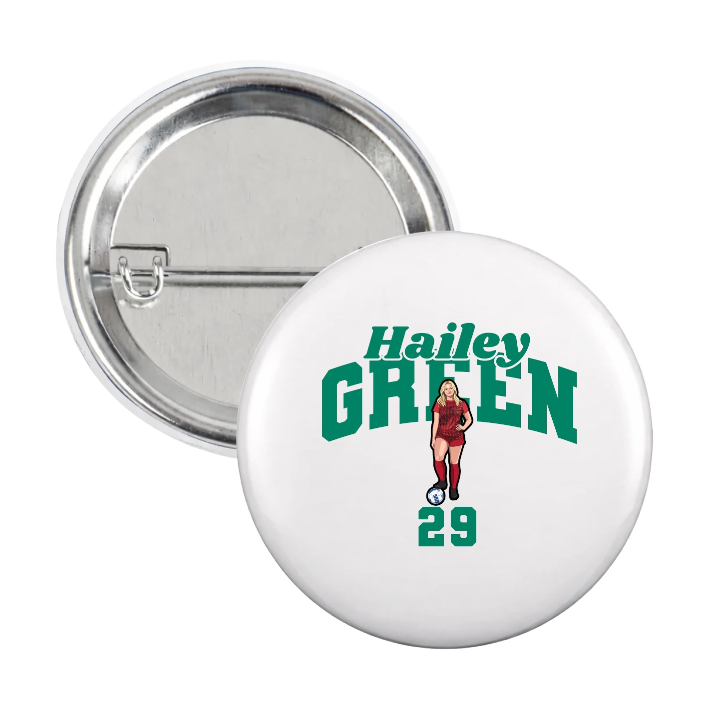Game Day Button — Signature Arch in White